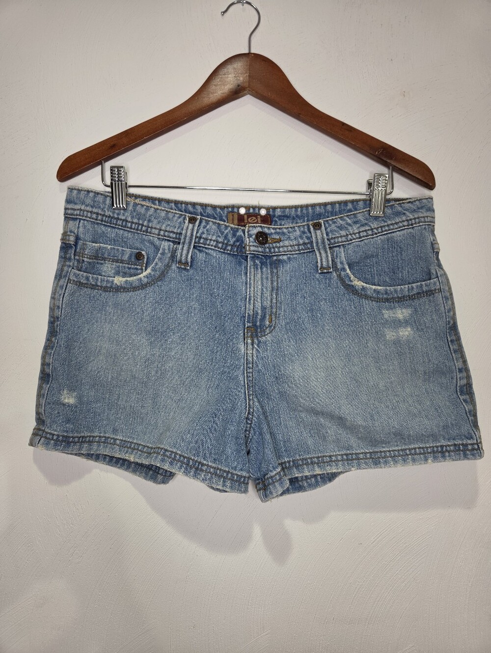 Lei Y2k Distressed Denim Shorts Size 13